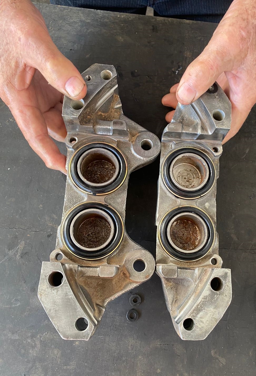 Recuperação e revisão de pinças de freio